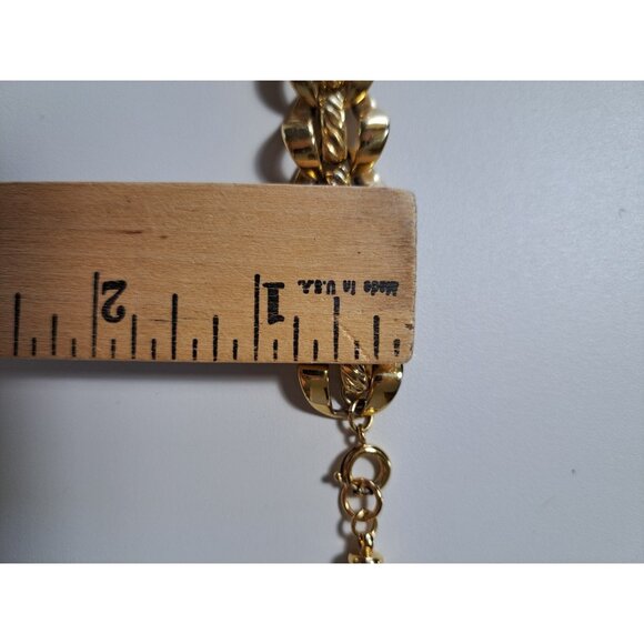Vintage Trifari Bold Rope Chain Link Goldtone Necklace Women's - Picture 10 of 10